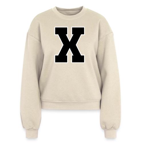Varsity Letter X Athletic Monogram - Women's Fleece Crewneck Sweatshirt