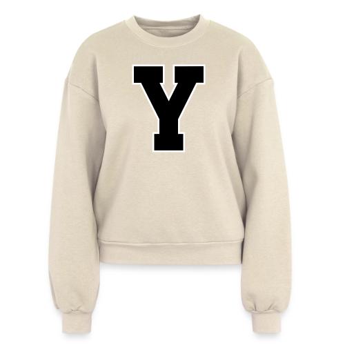 Varsity Letter Y Collegiate Alphabet Art - Women's Fleece Crewneck Sweatshirt