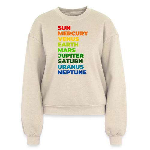 Color the solar system - Women's Fleece Crewneck Sweatshirt
