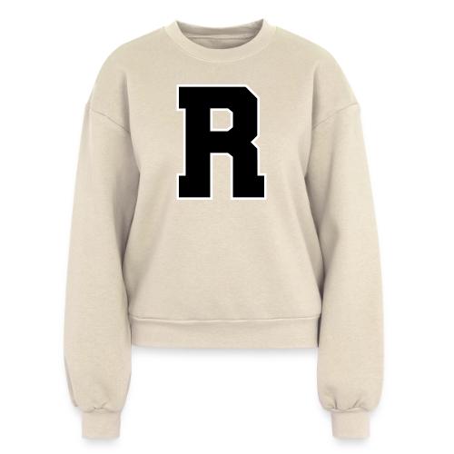Varsity Letter R Athletic Monogram - Women's Fleece Crewneck Sweatshirt