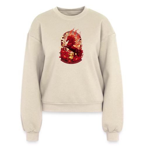 Year of the Horse Ascent T Shirt, Lunar New Year - Women's Fleece Crewneck Sweatshirt