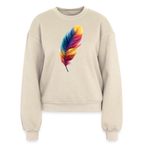 Rainbow Flight Feather - Women's Fleece Crewneck Sweatshirt