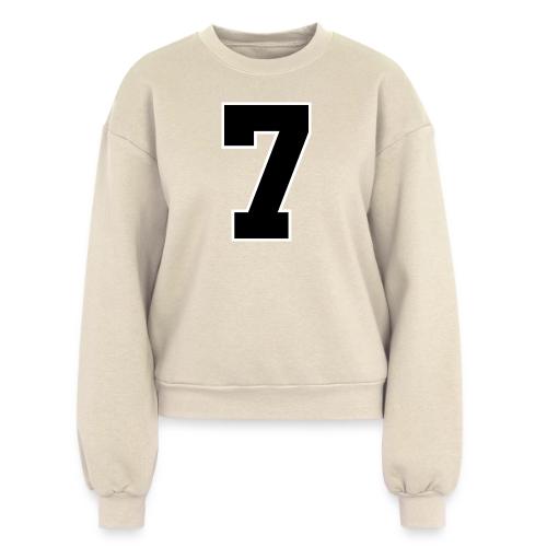 Varsity Number 7 Athletic Look - Women's Fleece Crewneck Sweatshirt