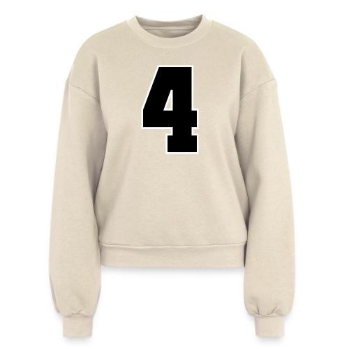 Varsity Number 4 College Style - Women's Fleece Crewneck Sweatshirt