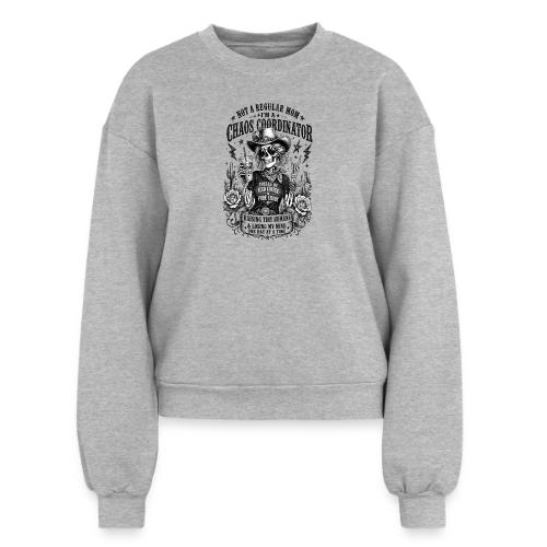 Chaos Coordinator Mom Skeleton Cowgirl - Women's Fleece Crewneck Sweatshirt