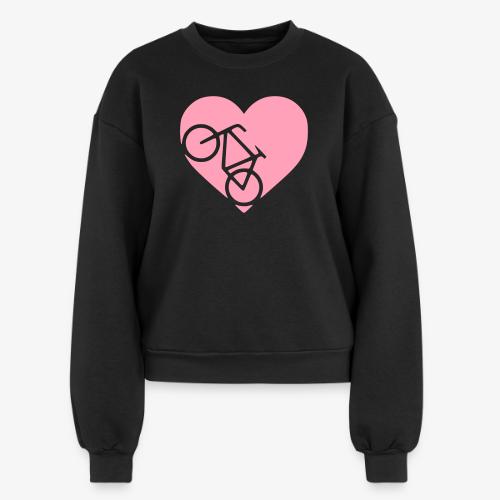 heart_bicycle_cutout - Women's Fleece Crewneck Sweatshirt