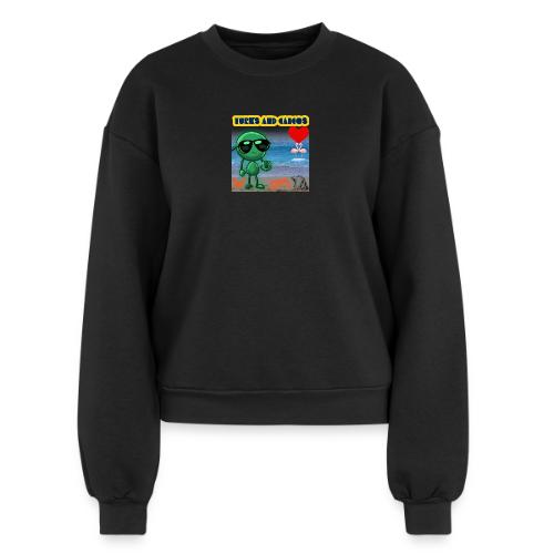 Smoon City_Turks and Caicos - Women's Fleece Crewneck Sweatshirt