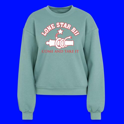 LONE STAR BRAZILIAN JIU-JITSU - Red and white - Women's Fleece Crewneck Sweatshirt