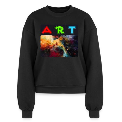 Waves of Art - Women's Fleece Crewneck Sweatshirt