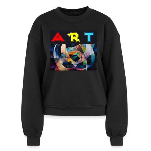 Art of Stripes and Shades - Women's Fleece Crewneck Sweatshirt