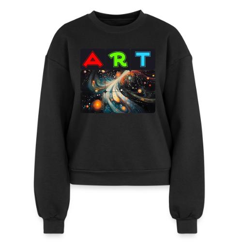 Swirls of Colorful Art - Women's Fleece Crewneck Sweatshirt
