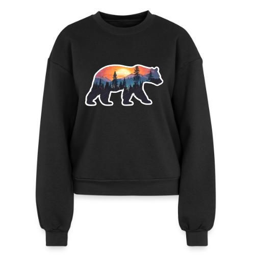 Mountain Spirit Bear - Women's Fleece Crewneck Sweatshirt