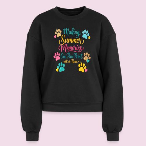 Making Summer Memories One Paw Print at a Time - Women's Fleece Crewneck Sweatshirt