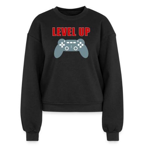 Level Up Gamer Controller Apparel - Women's Fleece Crewneck Sweatshirt
