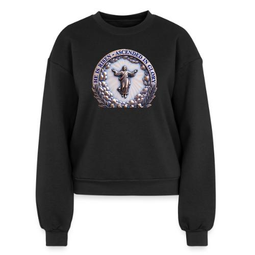 He Is Risen Ascended In Glory T Shirt, Gift - Women's Fleece Crewneck Sweatshirt