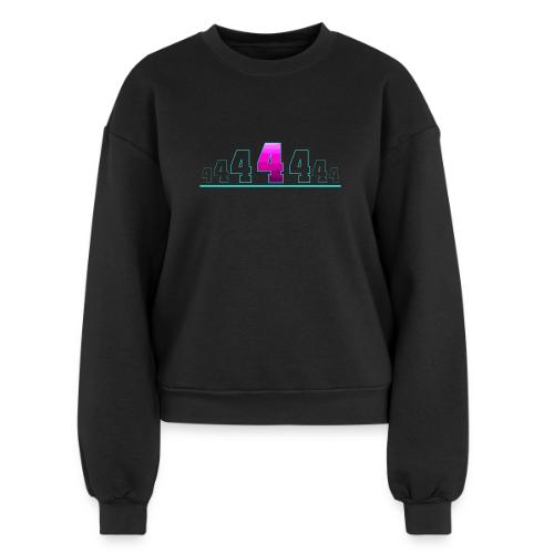 Number 4 in Magenta: Varsity Font - Women's Fleece Crewneck Sweatshirt