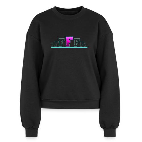 Letter F – Capital Varsity Alphabet Monogram - Women's Fleece Crewneck Sweatshirt