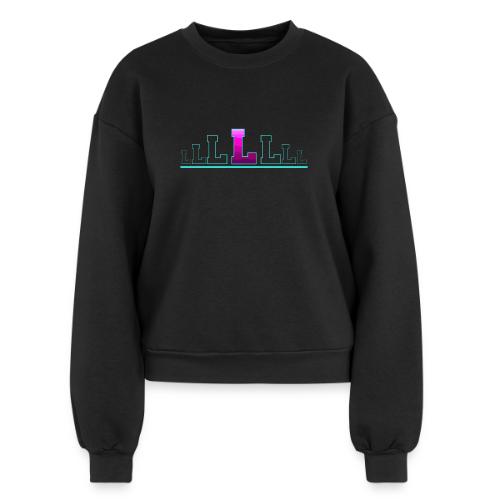 Letter L – Capital Varsity Alphabet Monogram - Women's Fleece Crewneck Sweatshirt