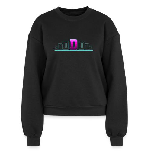 Letter D – Capital Varsity Alphabet Monogram - Women's Fleece Crewneck Sweatshirt