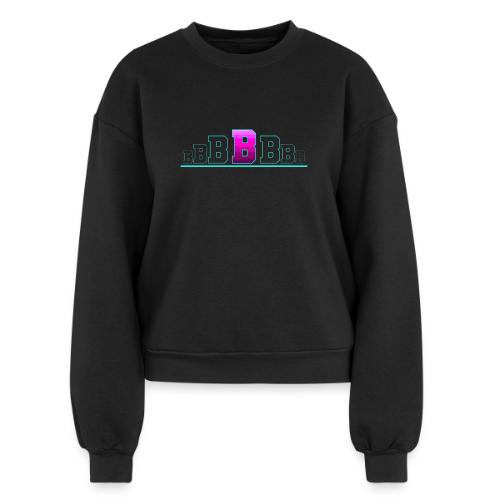 Letter B – Capital Varsity Alphabet Monogram - Women's Fleece Crewneck Sweatshirt