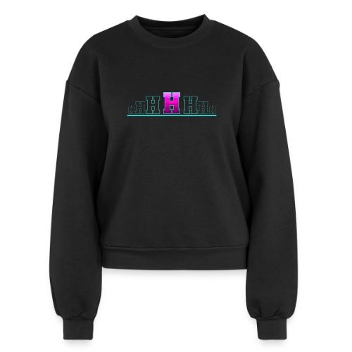 Letter H – Capital Varsity Alphabet Monogram - Women's Fleece Crewneck Sweatshirt