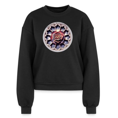 Easter Rose Resurrection T Shirt, Spring Gift - Women's Fleece Crewneck Sweatshirt