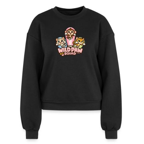 Wild Paw Squad Cute Animal Friends - Women's Fleece Crewneck Sweatshirt