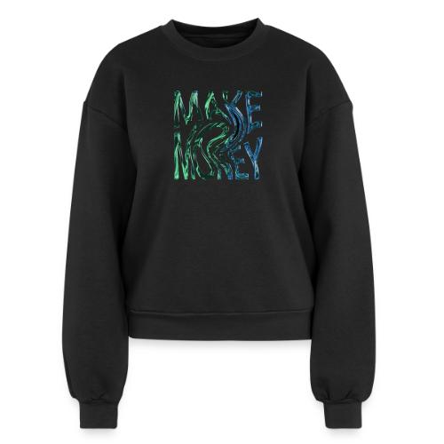 Make Money Neon 3D - Women's Fleece Crewneck Sweatshirt