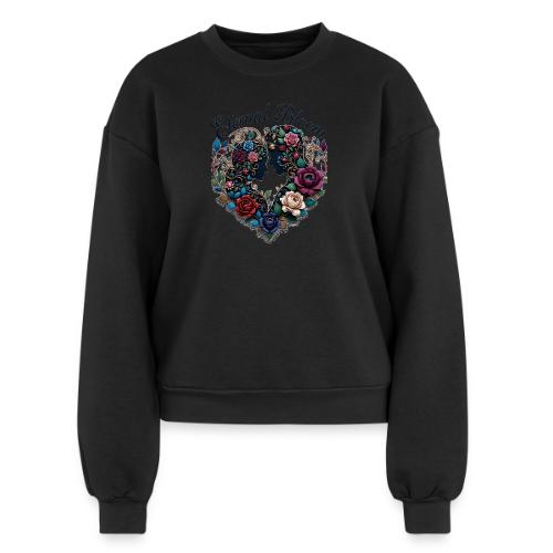 Eternal Bloom Embrace T-Shirt - Women's Fleece Crewneck Sweatshirt