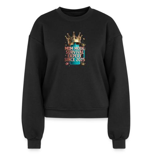 Mom Mode Survival Expert Tee - Women's Fleece Crewneck Sweatshirt