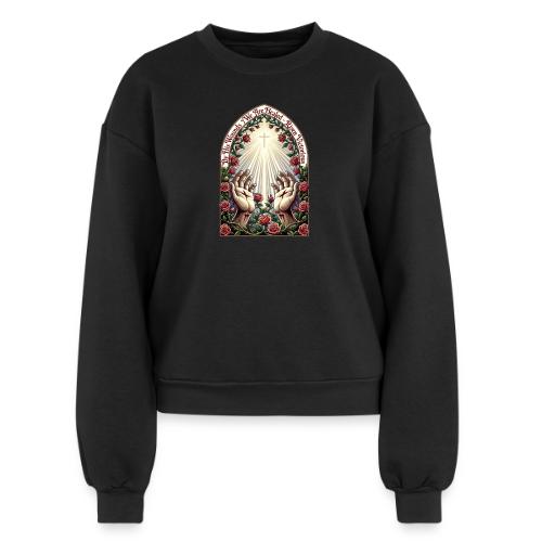 Easter By His Wounds Healed T Shirt, Renewal Gift - Women's Fleece Crewneck Sweatshirt