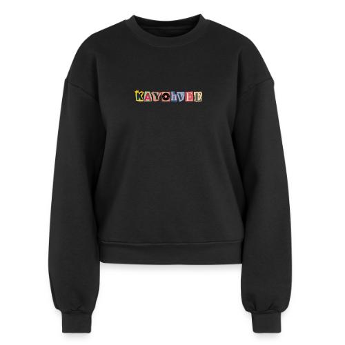 KAYOHVEE SCRAPBOOK CAMO (Double Sided + Sleeve) - Women's Fleece Crewneck Sweatshirt
