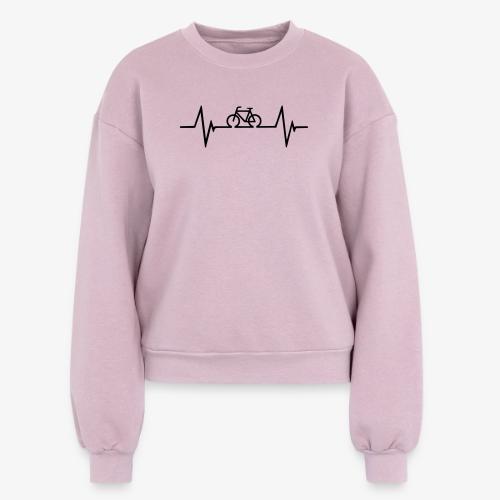 Bicycle Hearbeat - Women's Fleece Crewneck Sweatshirt