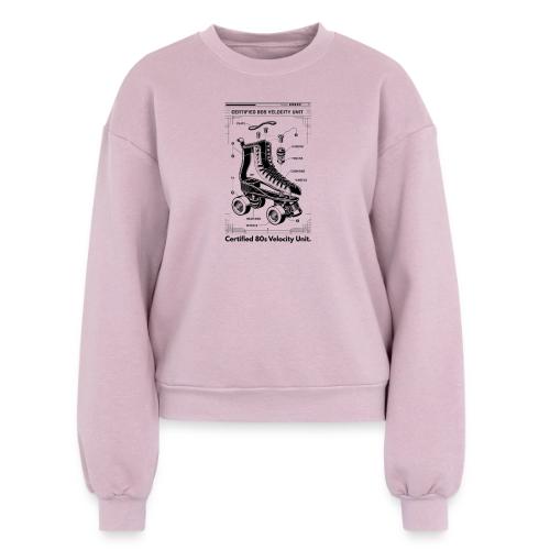 Retro Roller Skate T-Shirt - Women's Fleece Crewneck Sweatshirt