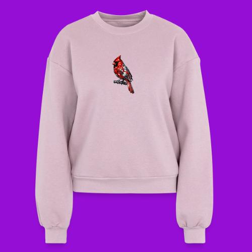 Silver Cardinal - Women's Fleece Crewneck Sweatshirt