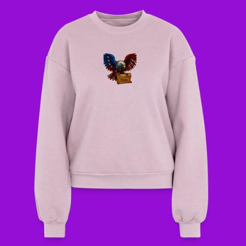 Veterans Press Bald Eagle - Women's Fleece Crewneck Sweatshirt