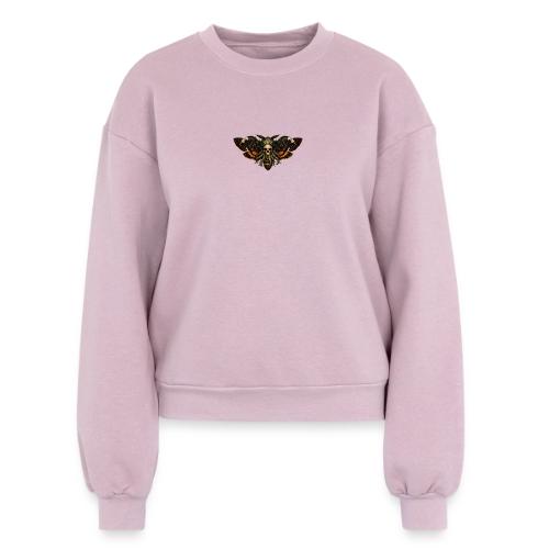 Cthulhu Moth Skull - Women's Fleece Crewneck Sweatshirt