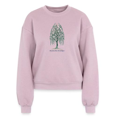 Easter Branches Bow Willow T Shirt, Easter Gift - Women's Fleece Crewneck Sweatshirt