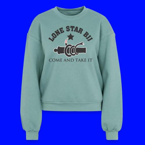Lone Star BJJ - Come and Take It - Black and Red - Women's Fleece Crewneck Sweatshirt