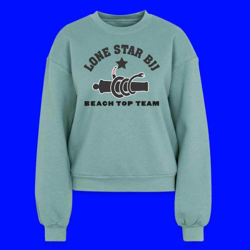 Beach Top Team - Lone Star BJJ - Black - Women's Fleece Crewneck Sweatshirt