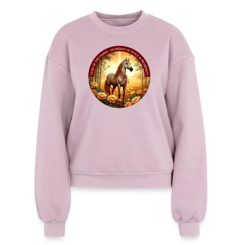 Year of the Horse Guardian T Shirt, Lunar New Year - Women's Fleece Crewneck Sweatshirt