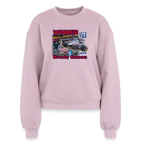 Brady Bacon #LetsRaceTwo Winner - Women's Fleece Crewneck Sweatshirt