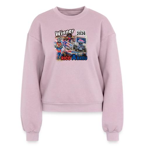 Rico Abreu #LetsRaceTwo Winner - Women's Fleece Crewneck Sweatshirt