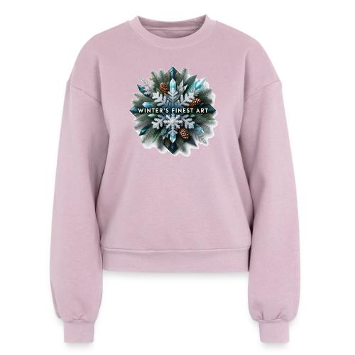 Intricate Frozen Evergreen T-Shirt - Women's Fleece Crewneck Sweatshirt