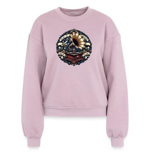 Ornate Phonograph T-Shirt - Women's Fleece Crewneck Sweatshirt