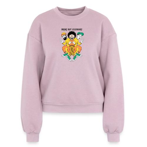 Legendary Broke Crew Retro - Women's Fleece Crewneck Sweatshirt
