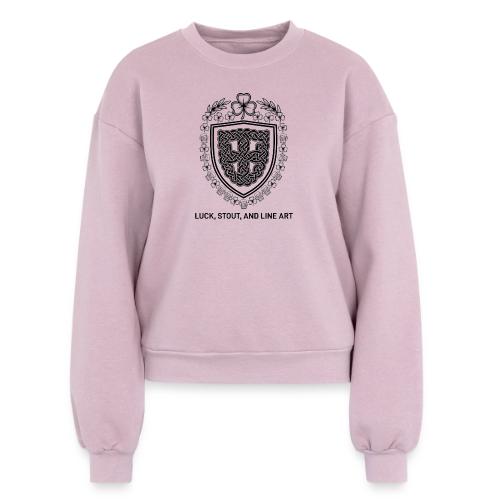 Celtic Knot T-Shirt, Symmetrical Shield - Women's Fleece Crewneck Sweatshirt