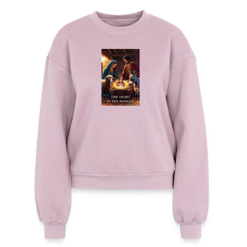 Nativity Manger T-Shirt - Women's Fleece Crewneck Sweatshirt
