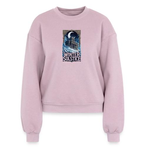 Winter Solstice Temple T-Shirt - Women's Fleece Crewneck Sweatshirt
