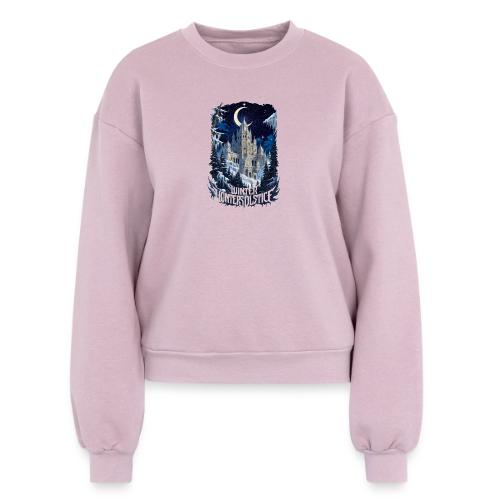 Celestial Winter Temple T-Shirt - Women's Fleece Crewneck Sweatshirt